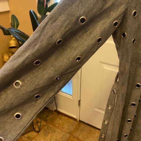 NWOT ADORE LONG FAUX SUEDE TRENCH COAT SIZE XL - Picture 4 of 8